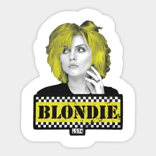 Vintage BLONDIE 1974 YELLOW Sticker